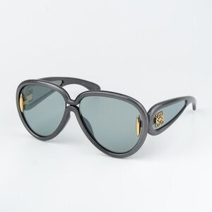 Loewe X PAULA'S IBIZA Women Sunglasses Grey Blue Mirror Pilot LW40132I 05X